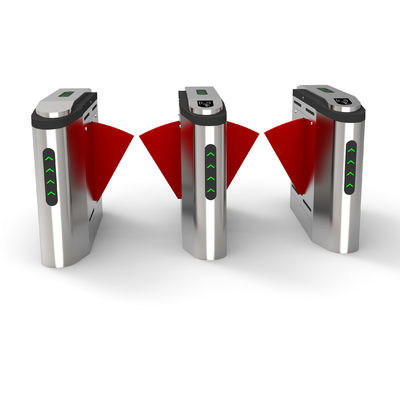 Rs485 Flap Barrier Turnstile Face / Fingerprint / Rfid Card Reader Supporto singolo / doppia corsia