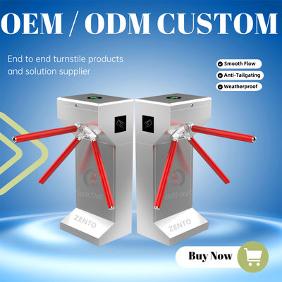 Zento Automatic Security Barrier Gate System Turnstile con codice Qr e lettore di carte RFID