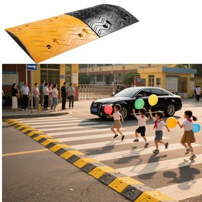 Kit dissuasore di velocità certificato CE/ISO, dispositivo in gomma resistente alle intemperie per il controllo del traffico per magazzini/zone scolastiche
